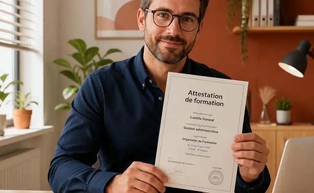 Attestation de formation conforme Qualiopi